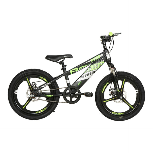 Aster Kids Bicycle with Alloey Wheel, 20 Inch - Green & Black - COOLBABY