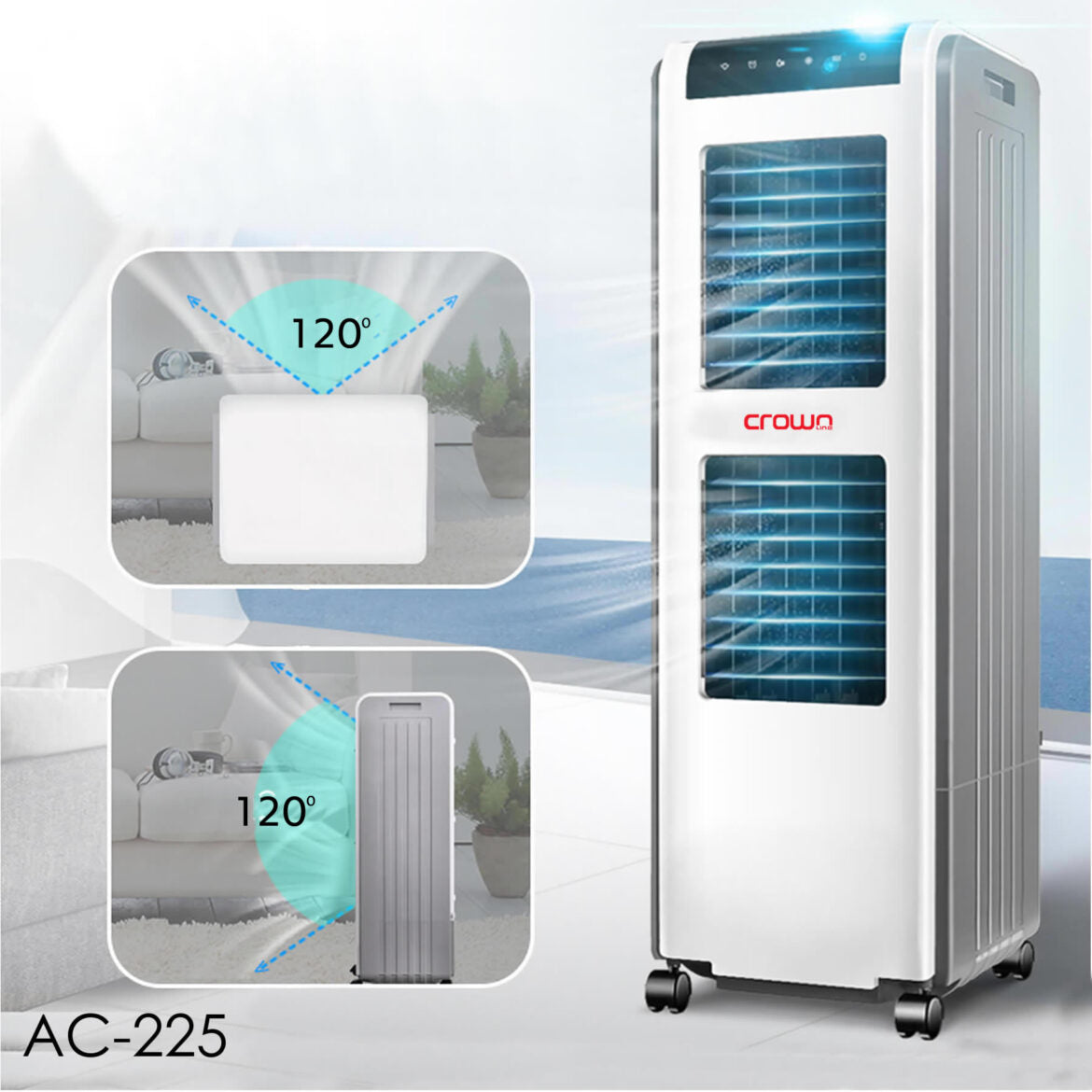 Evaporative Air Cooler With Remote Control AC‑225 – 30L Honeycomb Cooling System