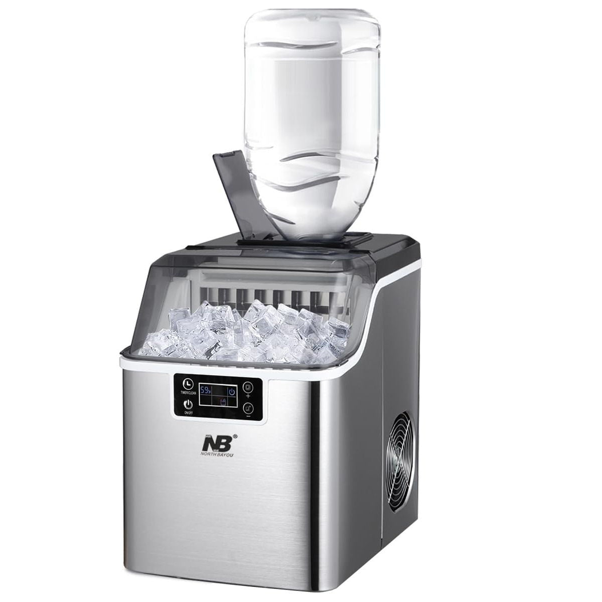 NB Stainless Steel Countertop Ice Maker with Self-Cleaning - COOLBABY