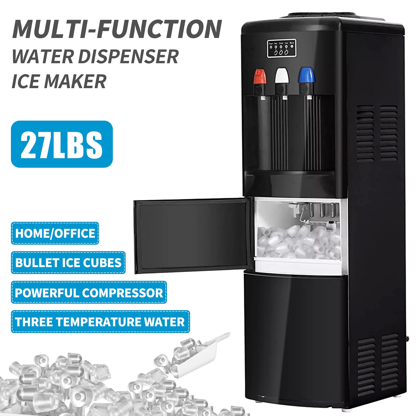 Ice and water store dispenser for office