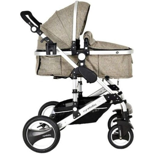 3 in 1 K7 Baby Stroller Canopy Pram, Khaki - COOLBABY