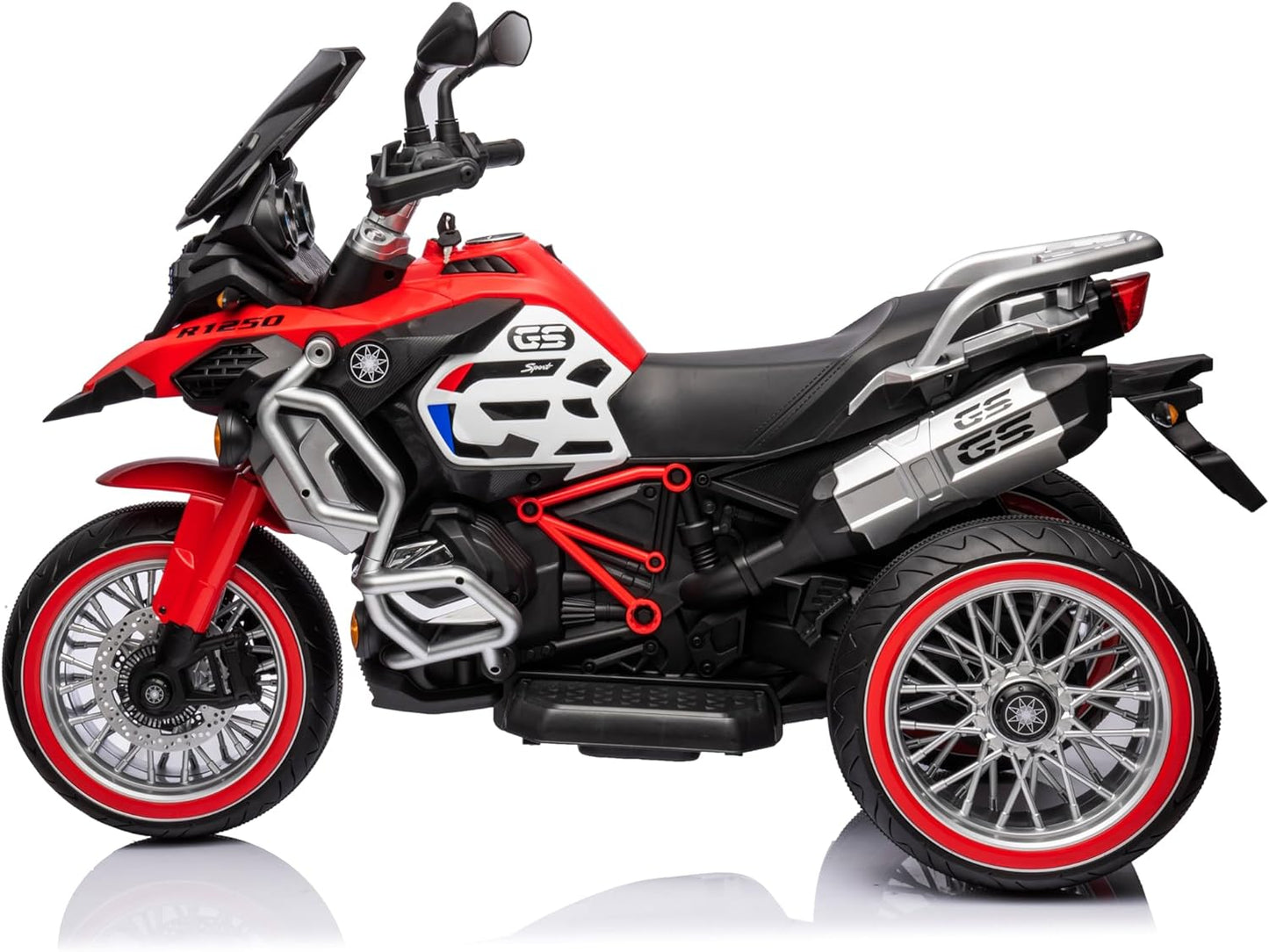 Lovely Baby LB 299EL Three Wheel Ride-on Motorbike with Hand Accelerator, Best Racing Bike for 4-10 (Red) - COOLBABY