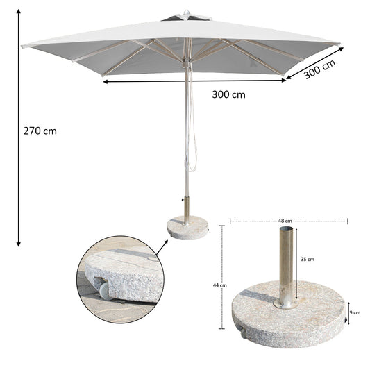 Square Umbrella Without Base – Heavy‑Duty Outdoor Patio Umbrella