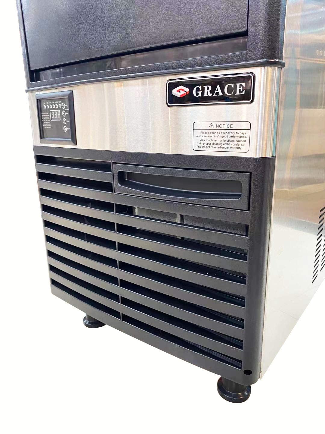 Commercial Stainless Steel Ice Maker – 55kg/24h Production, 18kg Storage, Dual Water Inlet, 360W Heavy‑Duty Ice Machine - COOLBABY