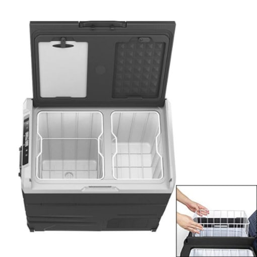 Alpicool Portable Car Refrigerator with Solar/AC/Car Mini Fridge, 45 Liter - COOLBABY