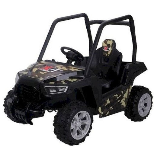 Rbwtoys Kids ATV Ride On Car with Rubber Wheel, Camo Brown - COOLBABY
