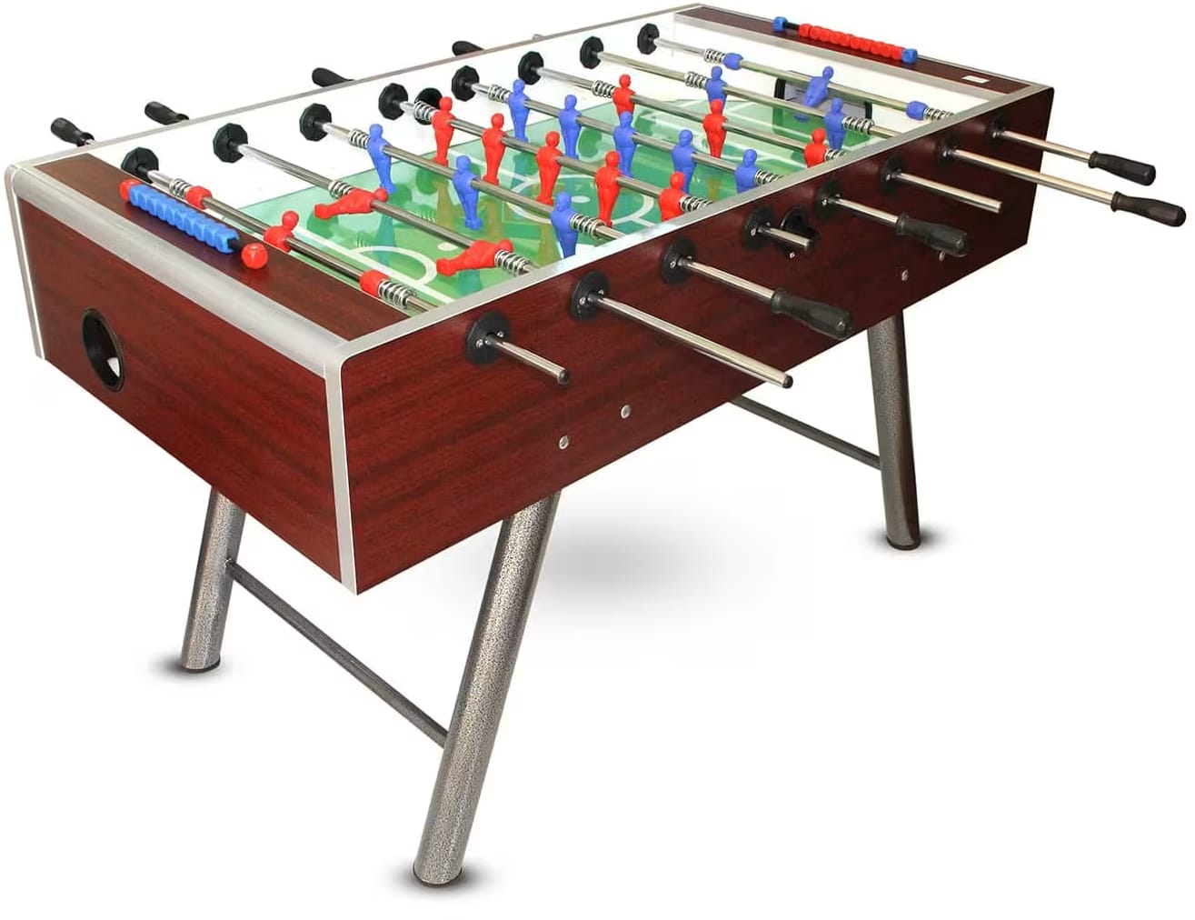 Football Table with Italian Players – Heavy‑Duty 25mm Cabinet, Tempered Glass Field & Professional Steel Rods