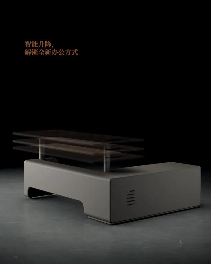 HZ‑2‑240 Executive Smart Desk – Modern Height‑Adjustable CEO Table (240 × 198 × 75 cm)