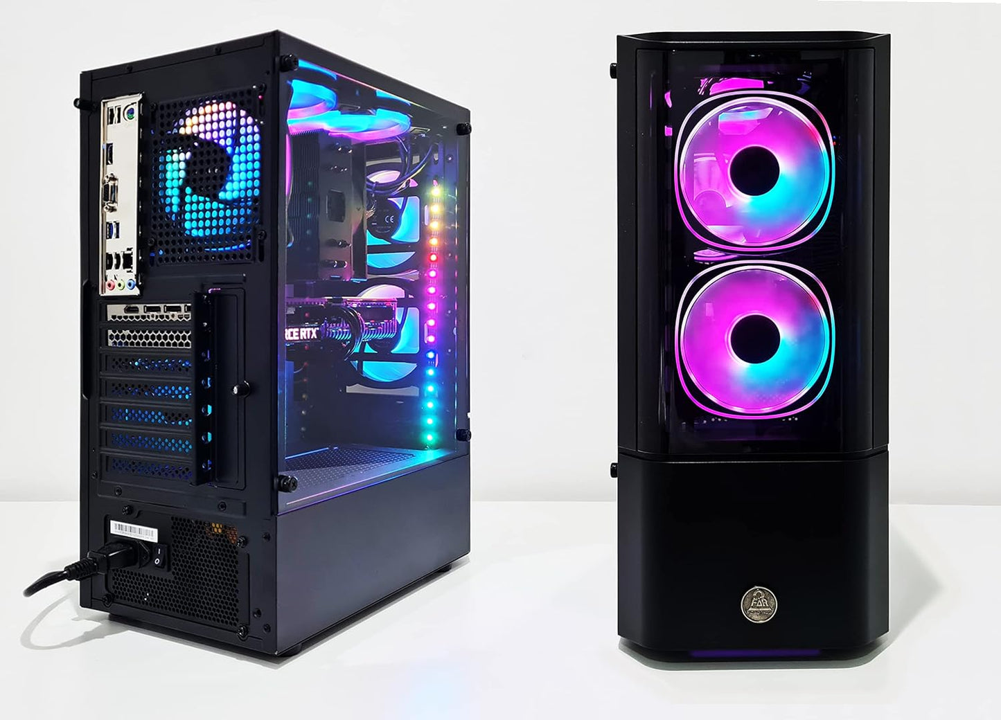 2FR RGB Gaming PC - Intel i7-12700F, 32GB DDR4, Nvidia RTX 4070 Super, 1TB NVME M.2 SSD, RGB CPU Case, Windows 10 pro, 1 Year Warranty - COOLBABY