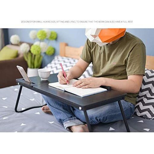 Linyi Folding Laptop Lap Work Desk, Black - COOLBABY