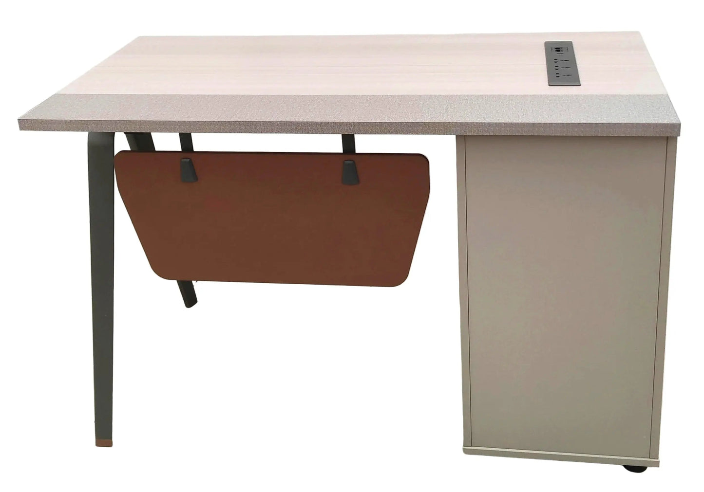 Office Table – Premium HDF Office Desk with Metal Frame, Drawer & Cabinet (120 cm / 140 cm)