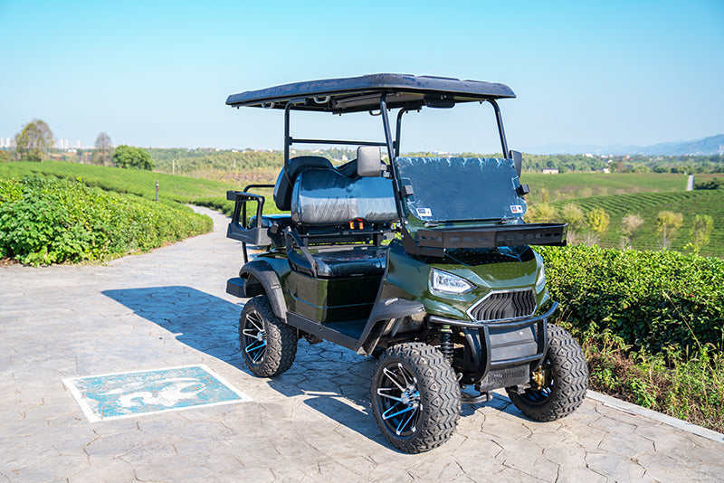 COOLBABY Ultimate Off-Road FA2+2 Golf Cart Elegance: Armored Protection, Luxury Seating, and High-Tech Features - COOLBABY