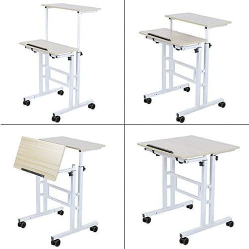 CZT Adjustable Stand Up Desk with Standing & Seating Modes - COOLBABY