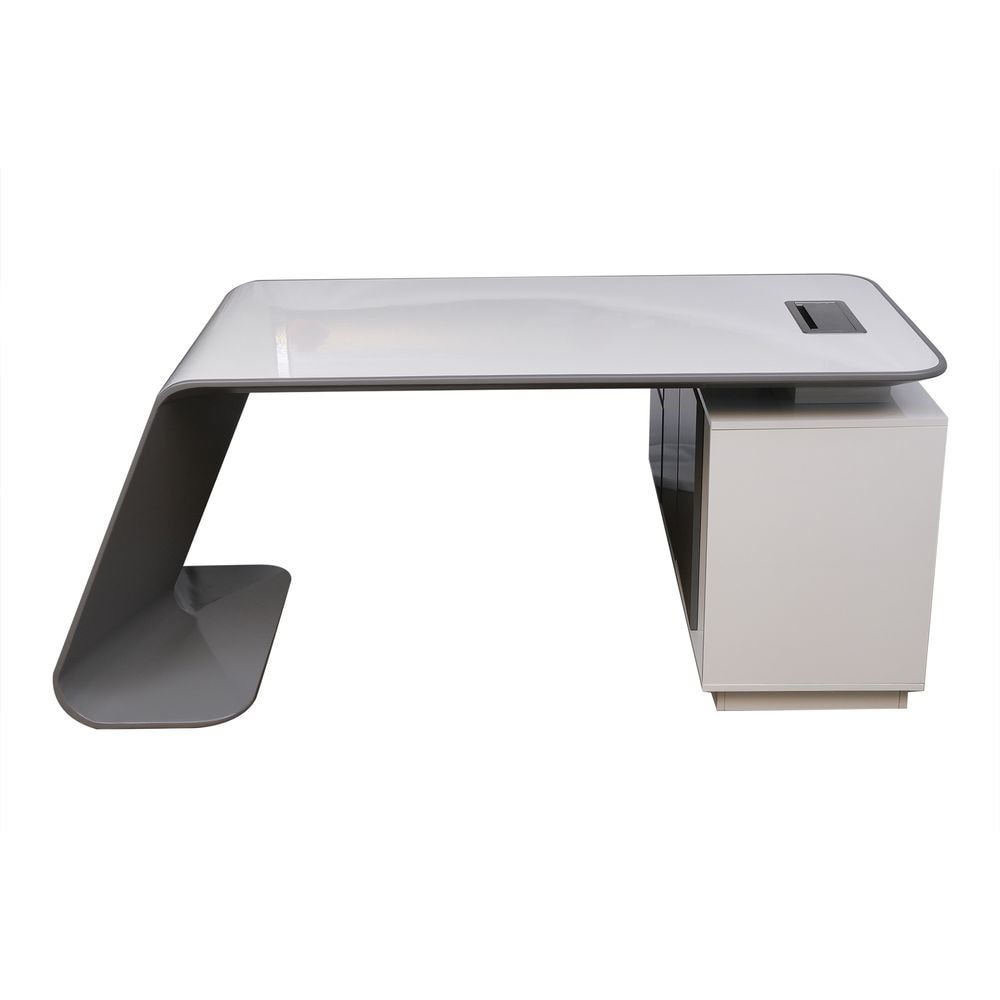 Huimei Executive Office Table, Glossy White, BG-9968 - COOLBABY