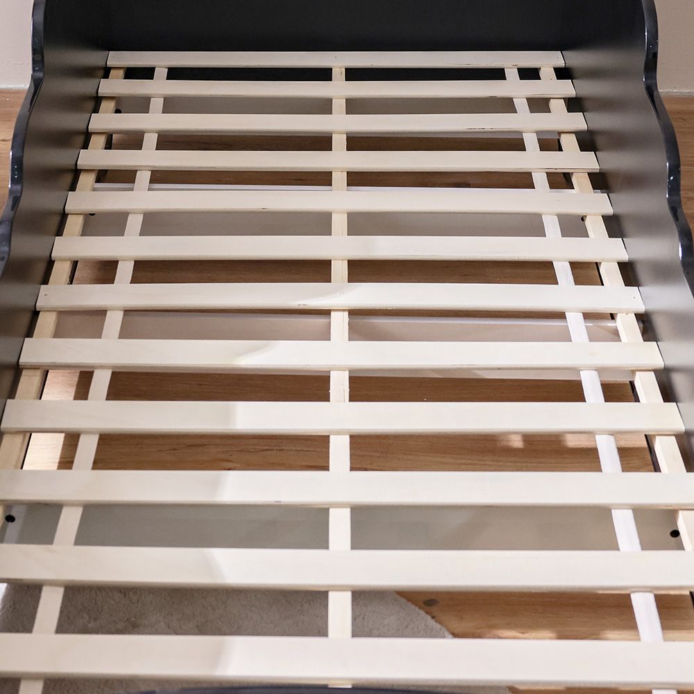 Cugo Brothers 90×190 Car Bed – Purple & Black, Engineered Wood, Melamine Finish, Slatted Base - COOLBABY