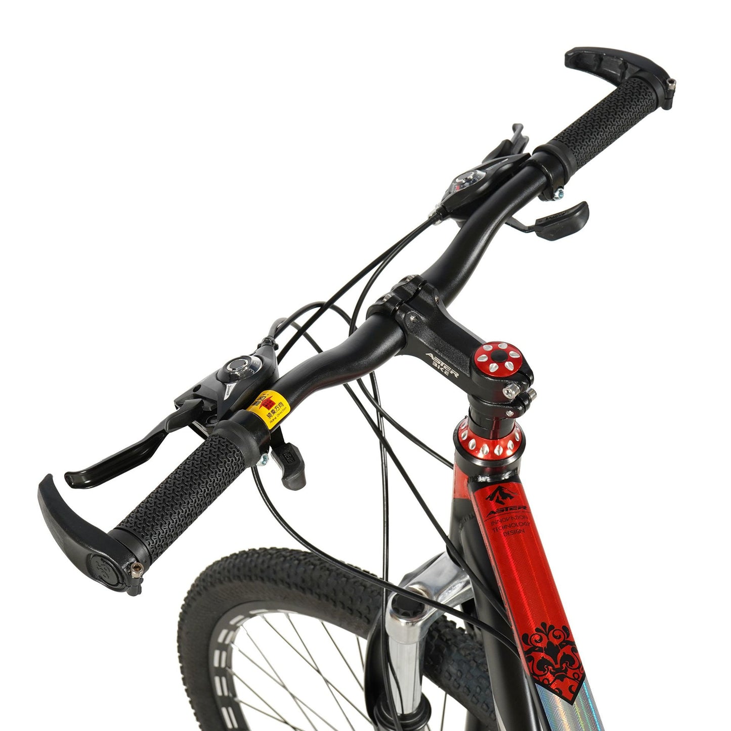 Aster 21 Gear & Steel Frame Bicycle, 26in, Red & Black - COOLBABY