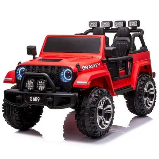Rbwtoys Kids Electric Ride-On Toy Car with Remote Control, Red, S605 - COOLBABY