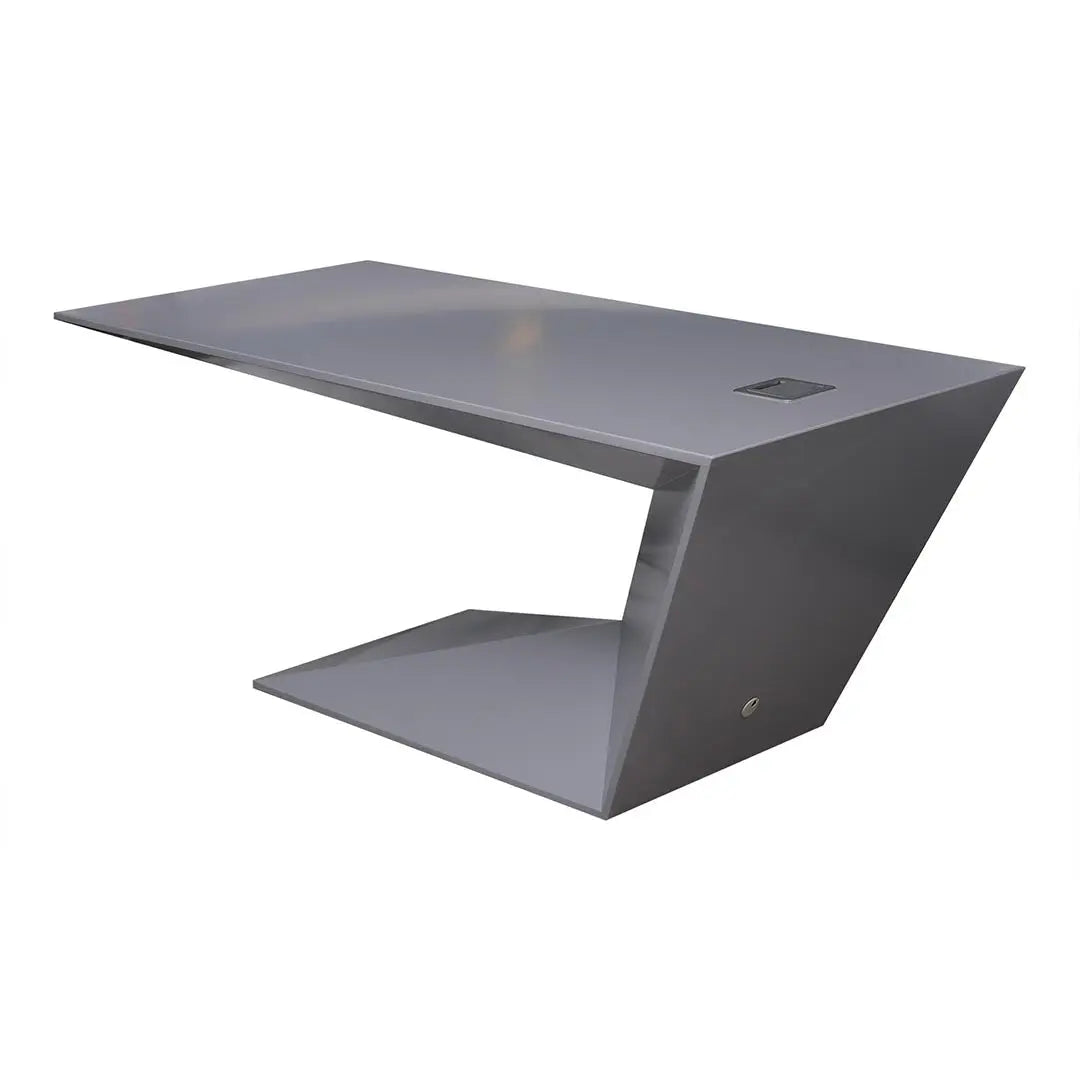 Executive Office Table – Huimei BG‑9903 Modern Glossy Grey Desk
