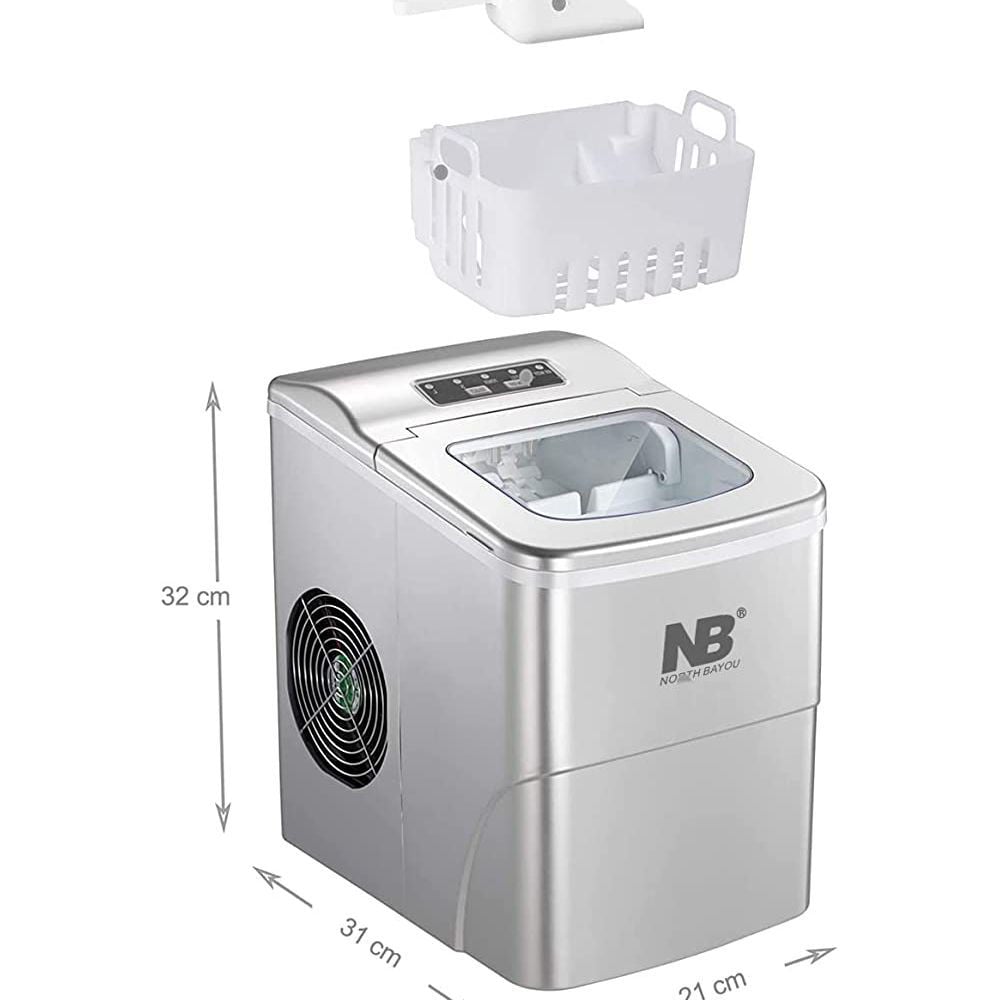 Mini Ice Maker Machine with Durable Compressors - Silver - COOLBABY