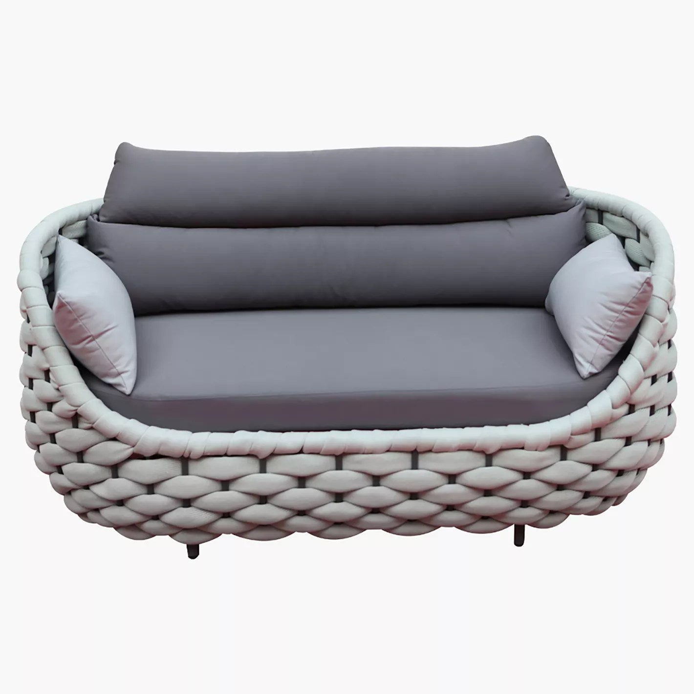 Garden Sofa Set 5 Seater Aluminum Frame with Rope Design for Terrace and Villa - COOLBABY