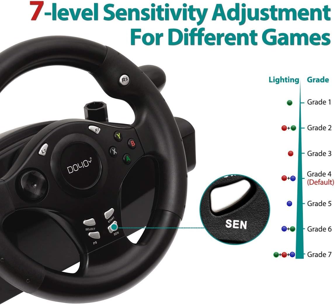 COOLBABY ZJJA95-YK High-Performance Racing Wheel for PC, PS4, Xbox, and More - COOLBABY