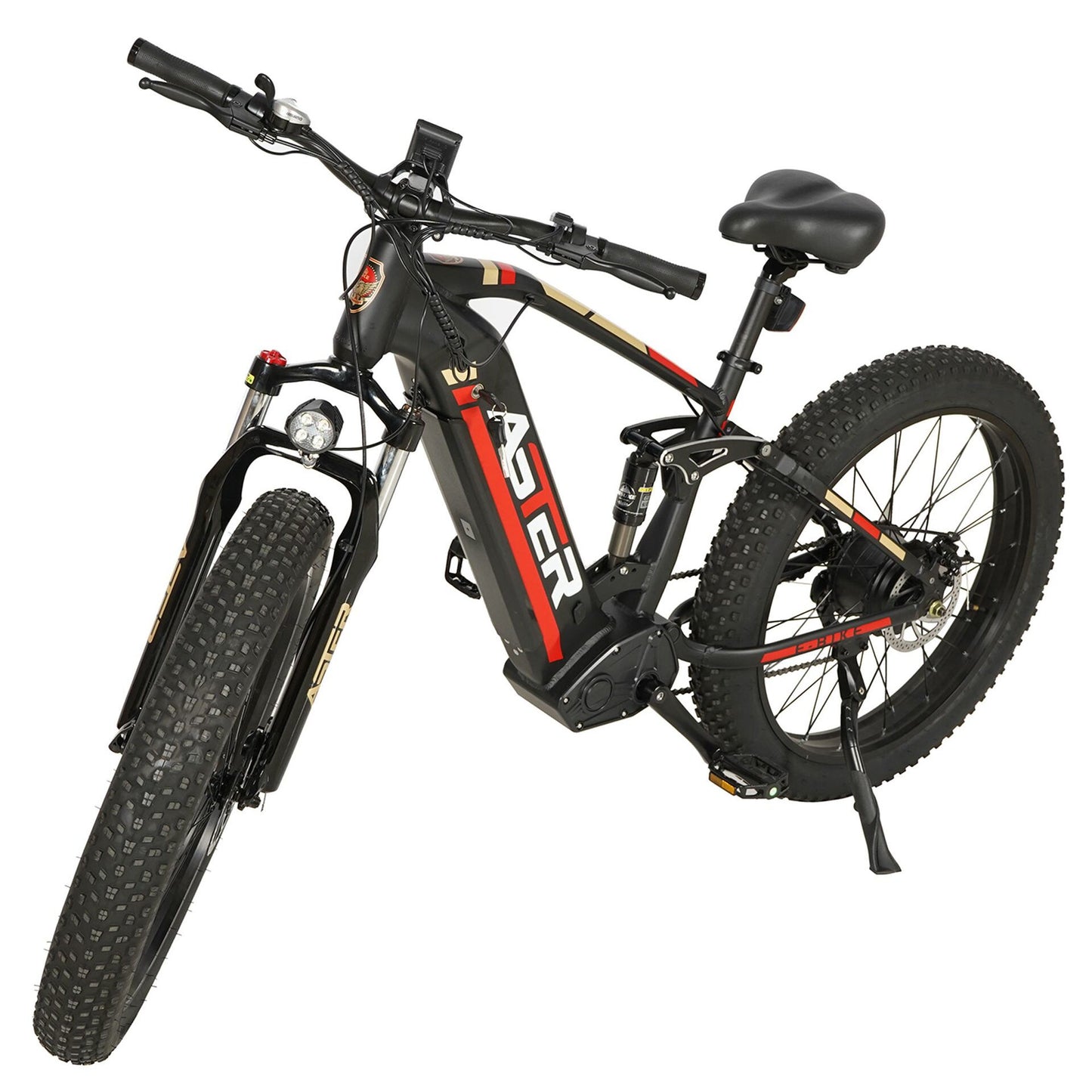 Aster Electric Aluminium Bicycle with 7 Gear, 26 Inch - Red & Black - COOLBABY