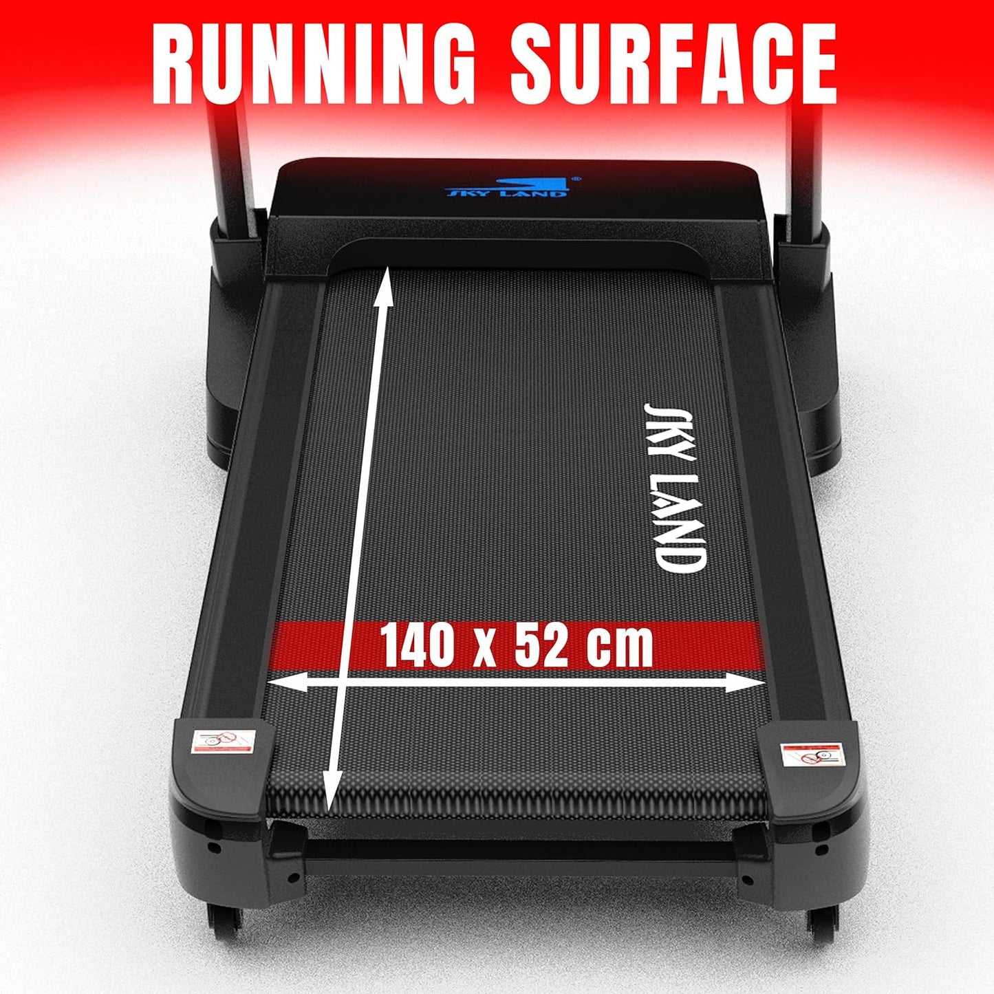 SKY LAND Fitness Treadmill - AC Motor Treadmill 7 HP Peak, Bluetooth, Auto Incline (20%), Max 150 kg - Premium Quality Treadmill for Home and Semi-Commercial Use | Treadmill With Multi App Support - COOLBABY