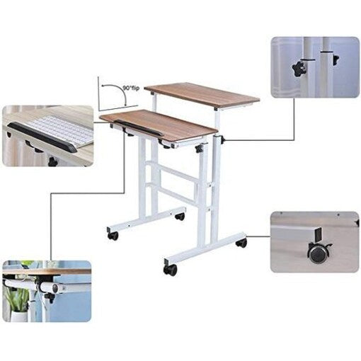 CZT Adjustable Stand Up Desk with Standing & Seating Modes - COOLBABY