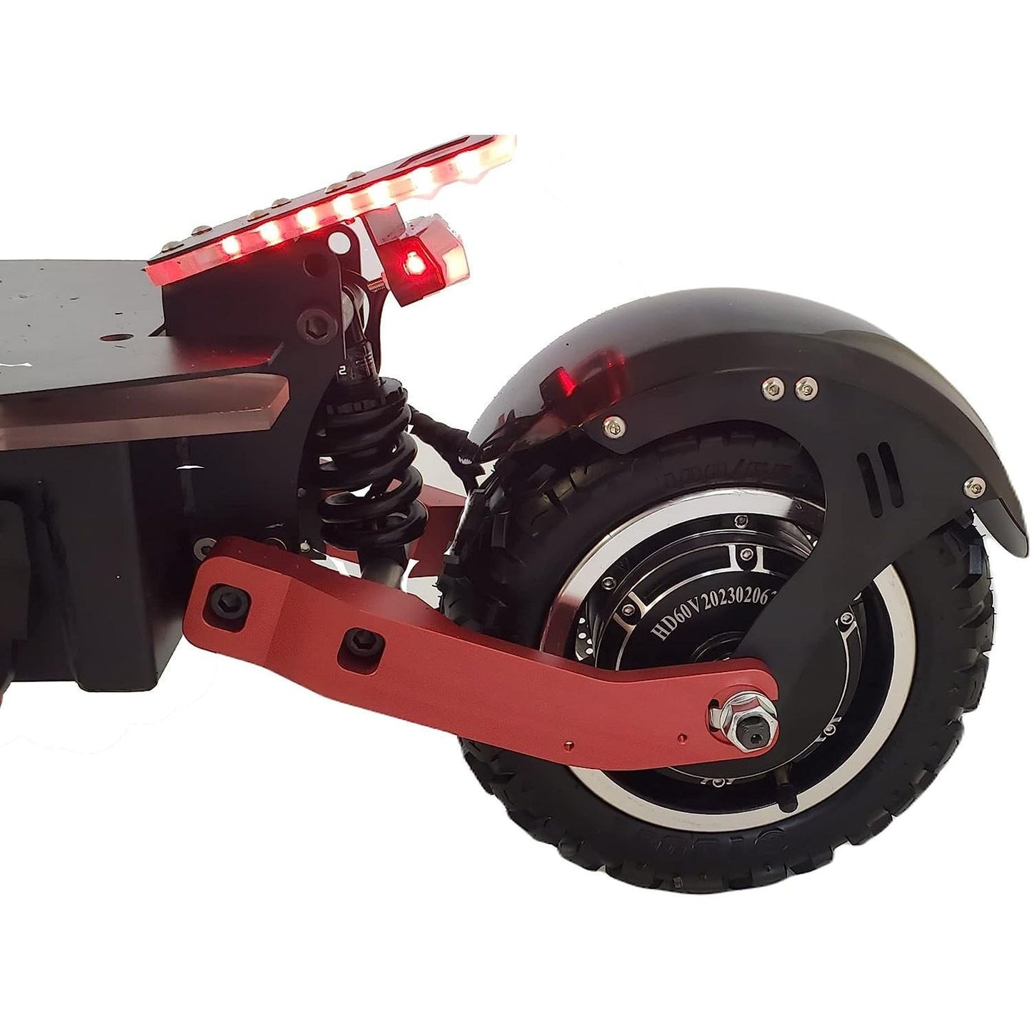 Dual Motor Electric Scooter, 4000w, 95km/h, Black & Red - COOLBABY