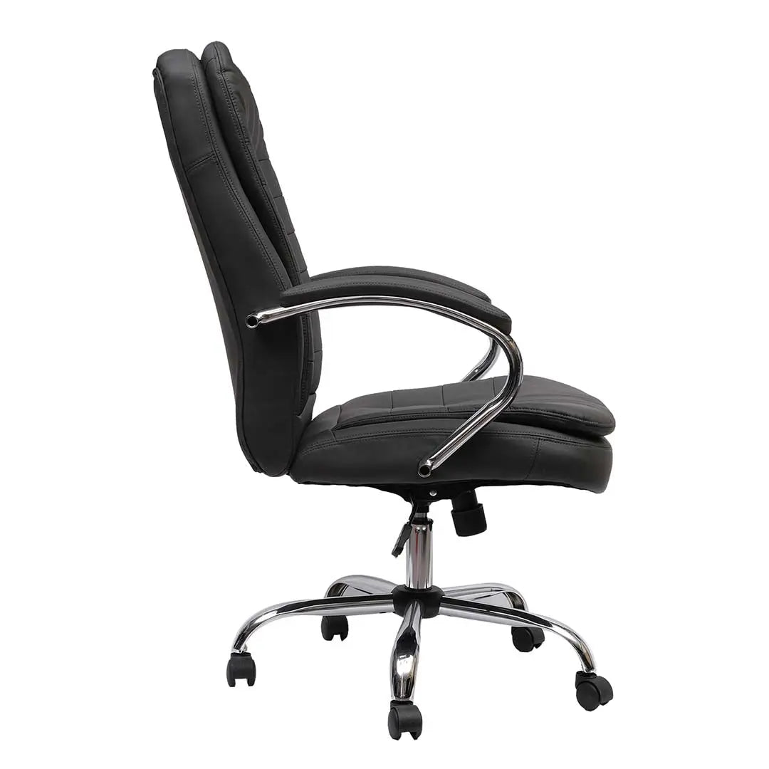 Low Back Office Chair – 1121HA Ergonomic PU Leather Chair (Black)