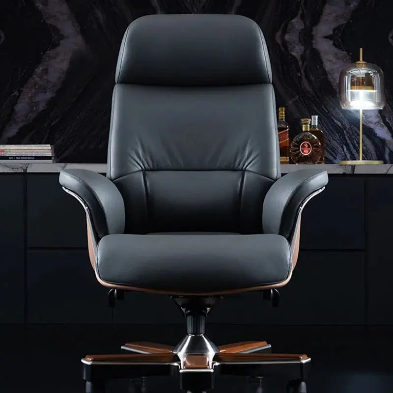 Highback Executive Office Chair – 1605A Premium Leather Ergonomic Chair