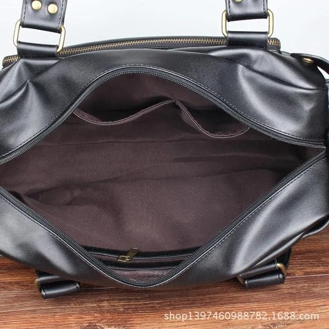 COOLBABY FA97-WW Men's Retro PU Leather Travel Handbag Shoulder Messenger Duffle Bag - COOL BABY