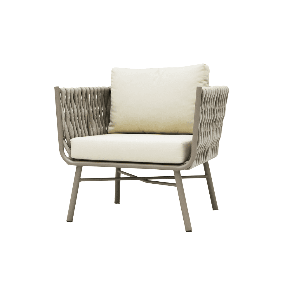 Outdoor Sofa Set 5 Seater Aluminum Rope Garden Sofa Set with Table - COOLBABY