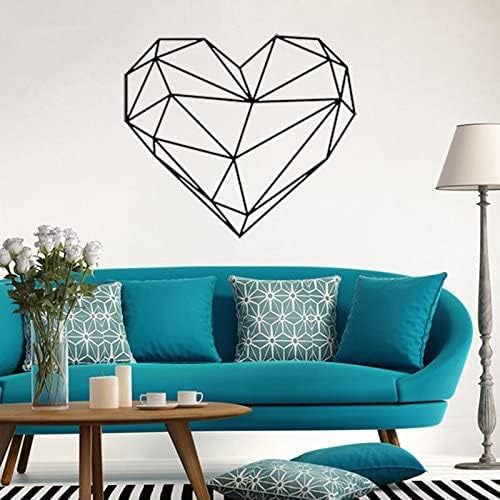 COOLBABY WWG42 Black Geometric Heart Wall Sticker for Home Decor Shaped Art Modern | Living Room WWG42-SRK - COOLBABY