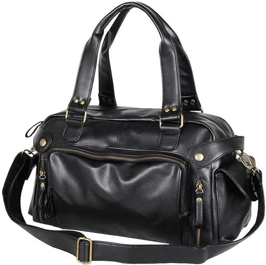 COOLBABY FA97-WW Men's Retro PU Leather Travel Handbag Shoulder Messenger Duffle Bag - COOL BABY