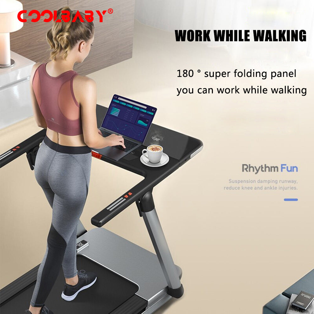Fitness PBJ22 (4HP Peak) Motorised Treadmill for Home Use 10.1"Color Screen, With Wifi | Speed Range1-15 Km - COOLBABY
