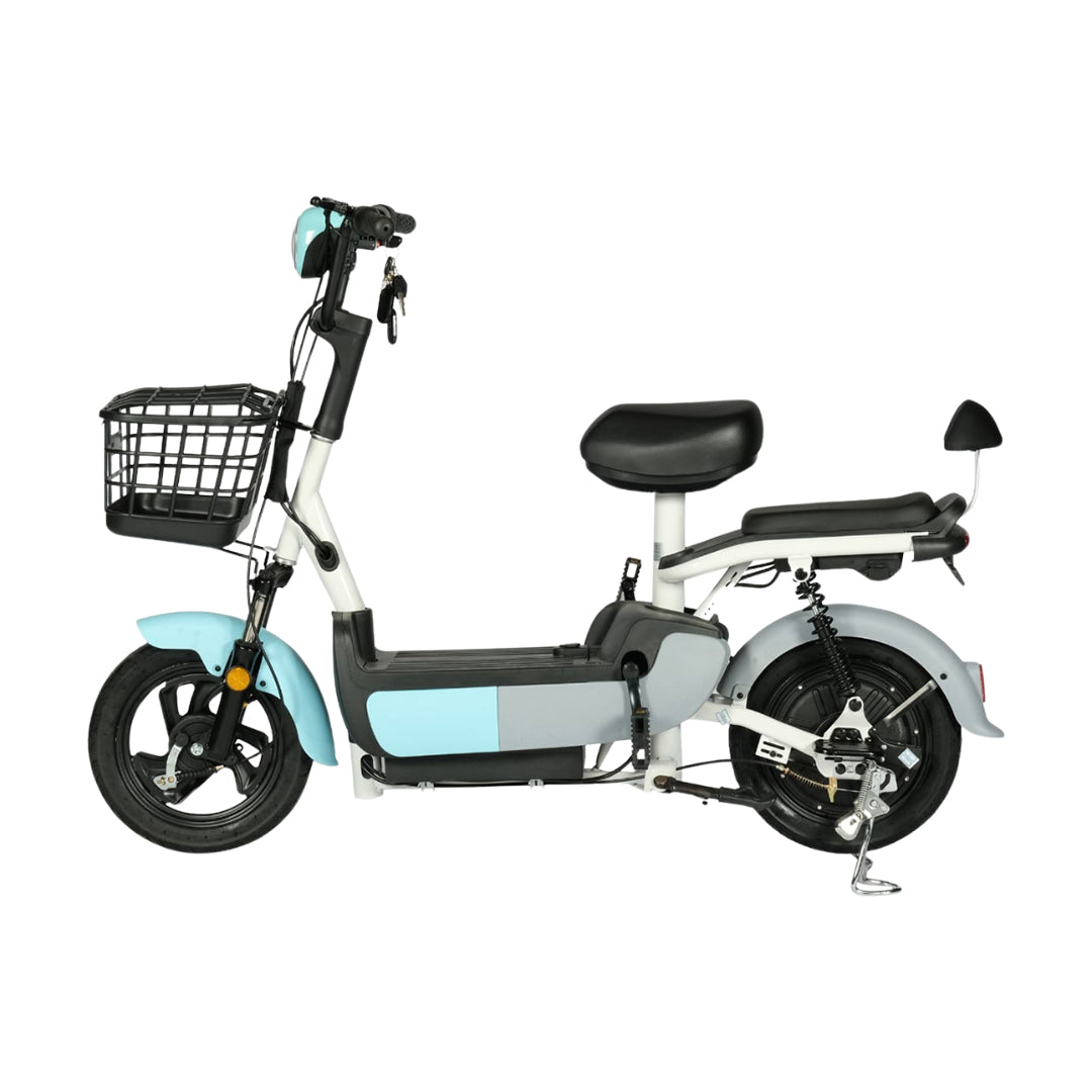 Megawheels Jazz Electric Moped Scooter 48V with Pedal Assist, Remote Alarm - COOLBABY