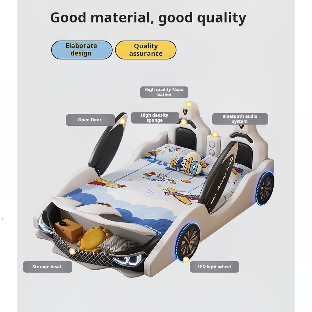 COOLBABY ZLJ1135 Children's Bed Boys Bed Car Style Single Bed