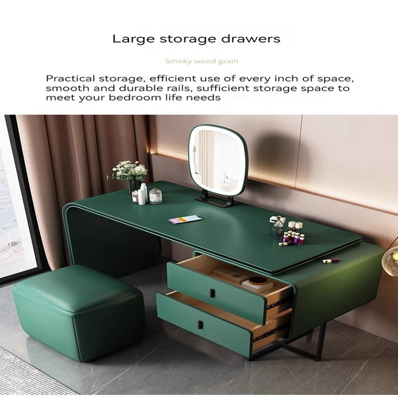 COOLBABY Dressing table small simple modern light luxury makeup table with mirror Italian network red bedroom furniture ins dressing table