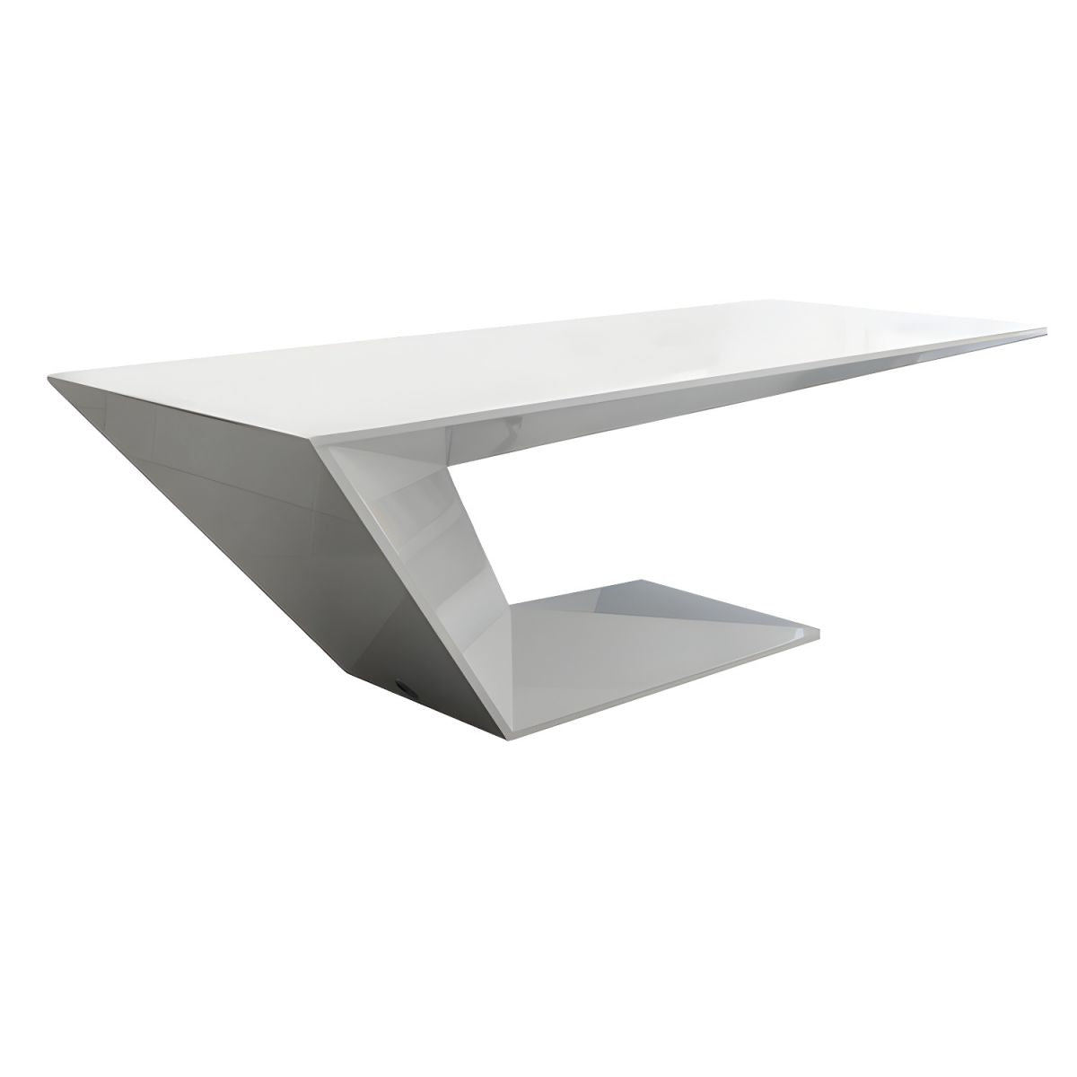 Huimei Glossy Executive Office Table, Glossy White, BG-9903-160 - COOLBABY