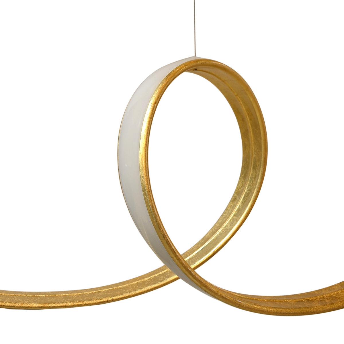 Modern Hanging Light LED Curved-Out Shape - Bronze