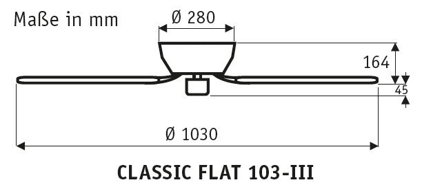 Classic Fan Ø103 Ceiling Fan With Pull Chain And 3 Speeds, 5 Blades