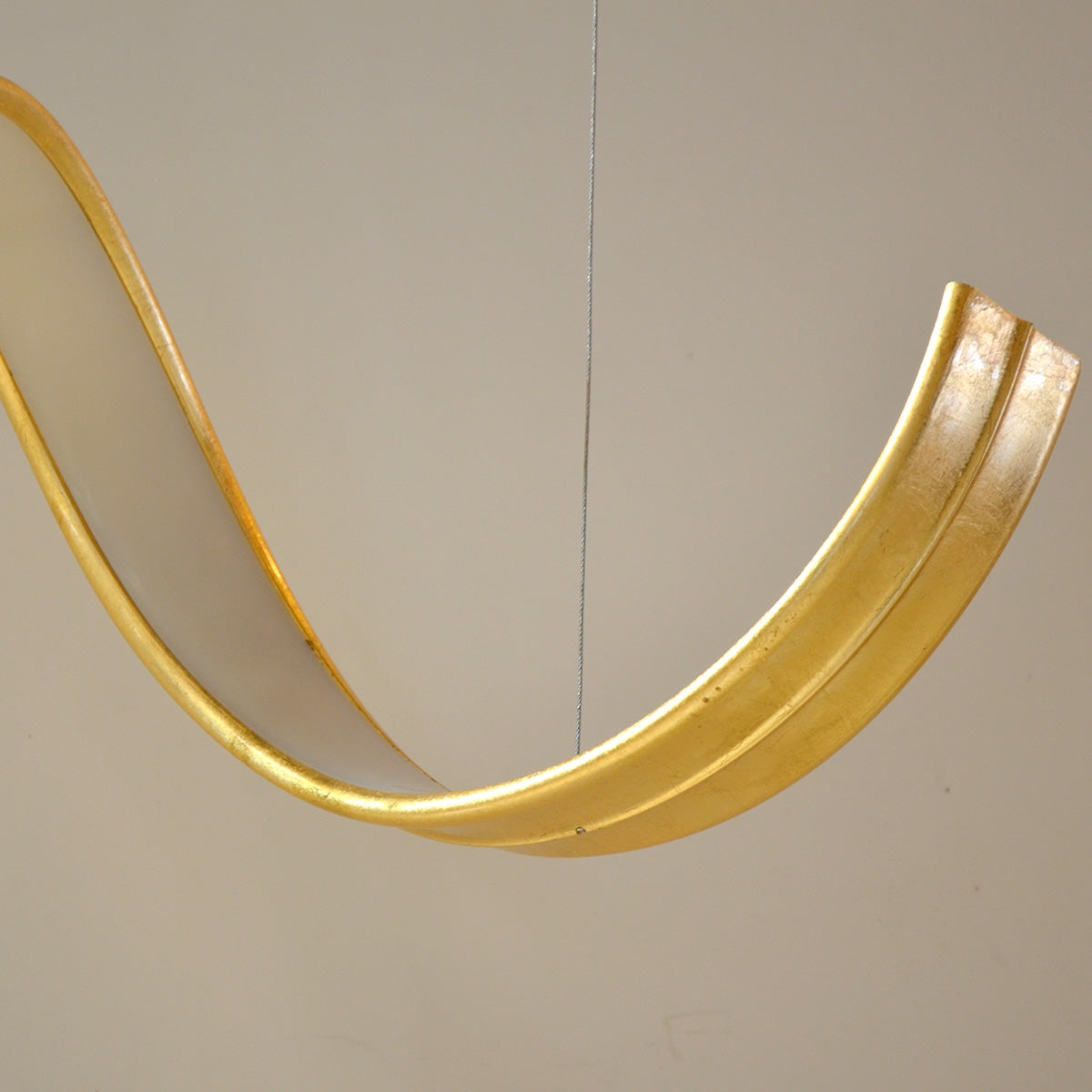 Modern Hanging Light LED Curved-In Shape - Bronze