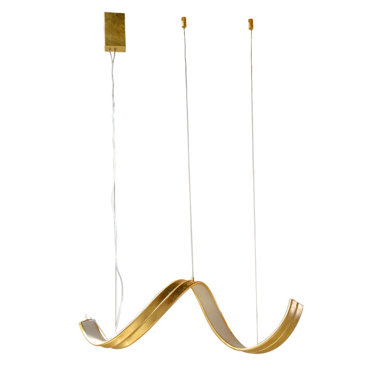 Modern Hanging Light LED Curved-In Shape - Bronze