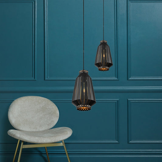 Modern Vintage Pendant Light - Matt Black