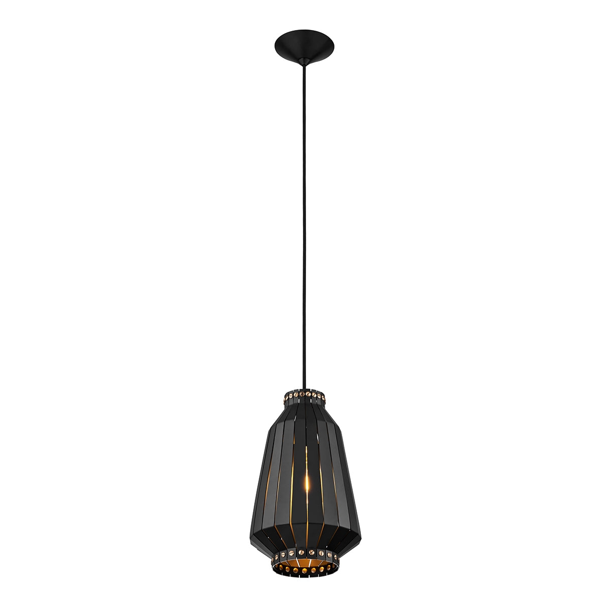 Modern Vintage Pendant Light - Matt Black