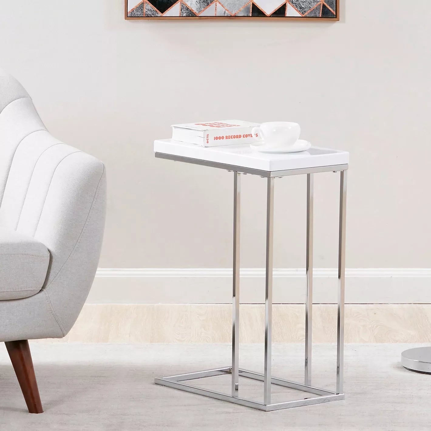 Tea/Coffee Side Table, End Table With Metal Legs For Modern Décor