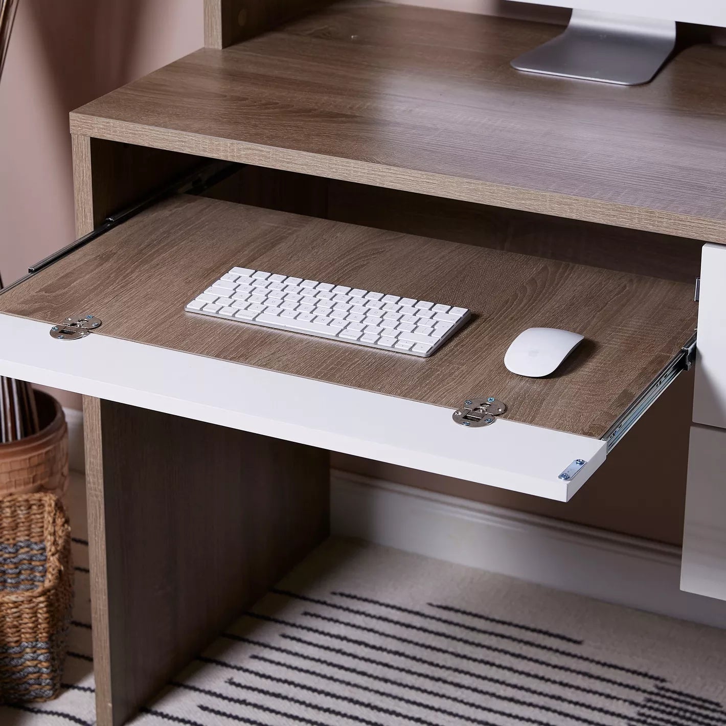 Desk With Hutch, Two Drawers And Two Sliding Shutters - COOLBABY