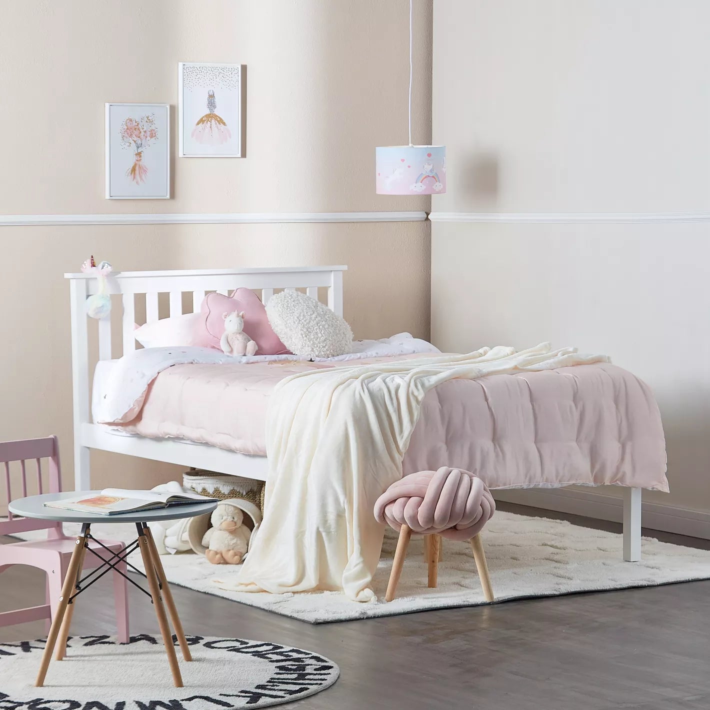 Single Bed For Child's Modern Bedroom - 120x200 cm - COOLBABY