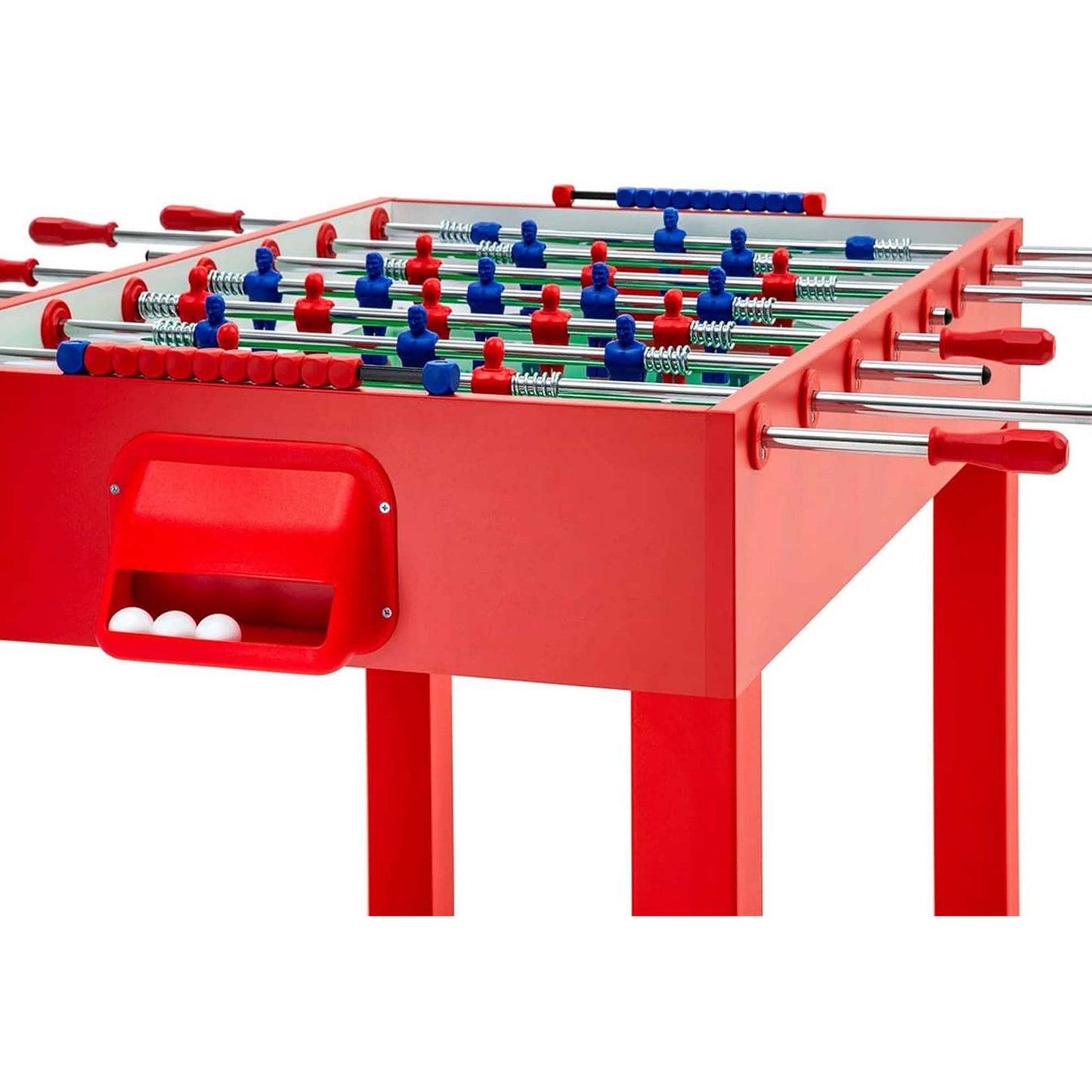 FAS Fido Foosball Table – Black Edition | Modern Italian Design with Tempered Glass Playfield & 22mm Engineered Wood Cabinet